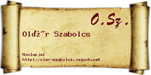 Olár Szabolcs névjegykártya
