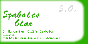 szabolcs olar business card